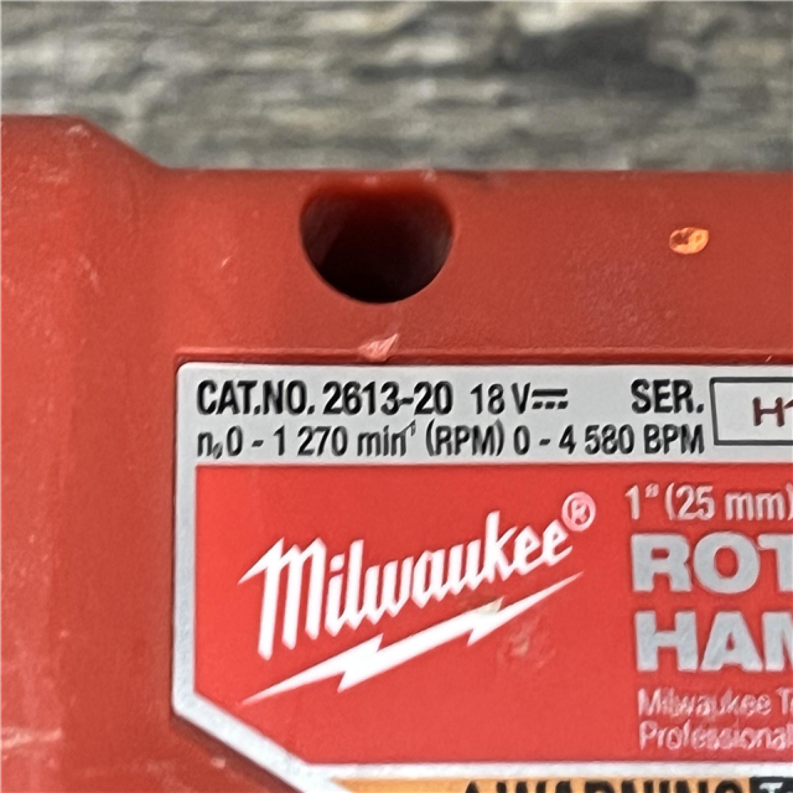 AS-IS Milwaukee 18V Lithium-Ion Brushless Cordless 1 in. SDS-Plus D-Handle Rotary Hammer (Tool-Only)