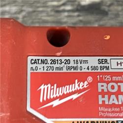AS-IS Milwaukee 18V Lithium-Ion Brushless Cordless 1 in. SDS-Plus D-Handle Rotary Hammer (Tool-Only)
