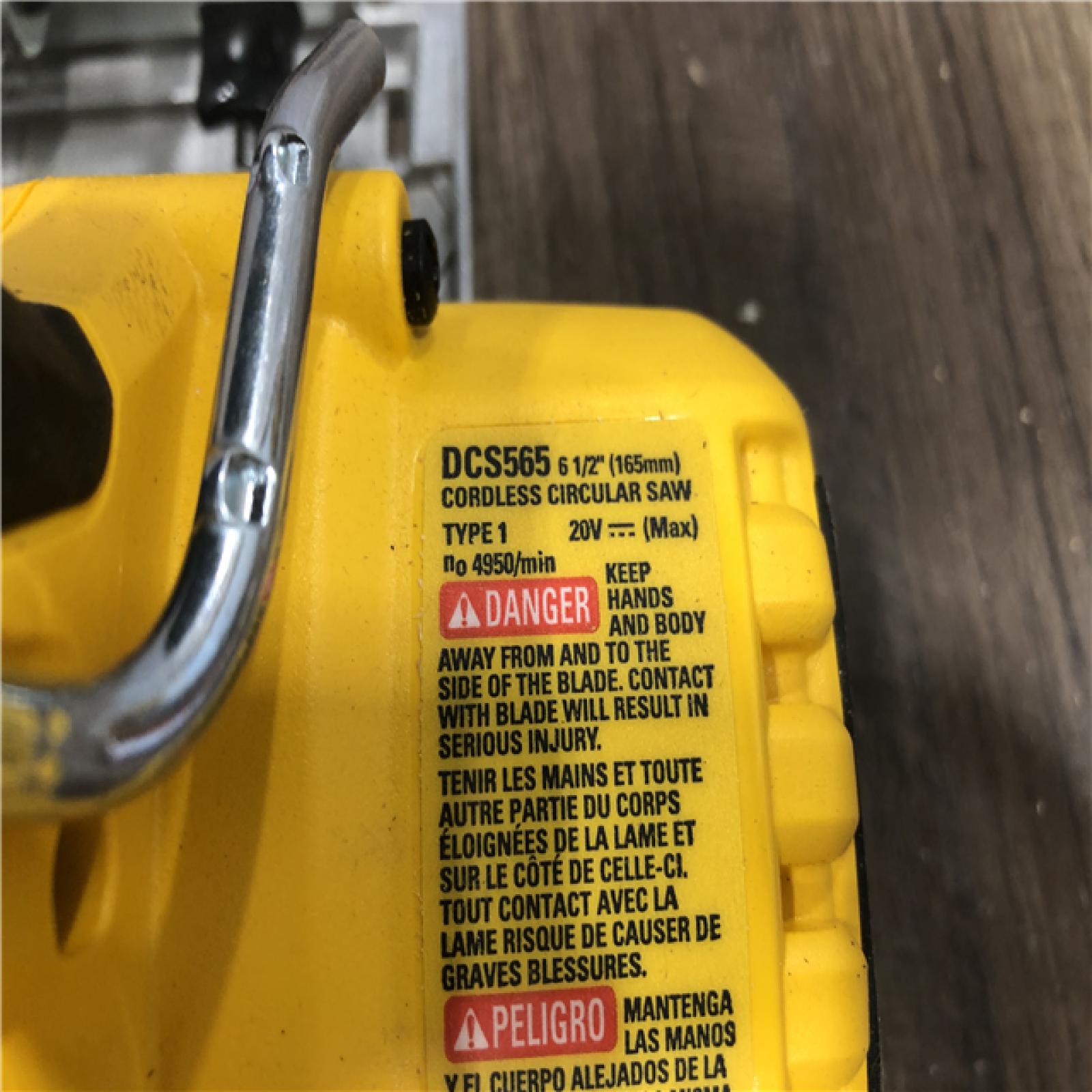 AS-IS DEWALT 20V MAX Cordless Brushless 6-1/2 in. Sidewinder Style Circular Saw (Tool Only)