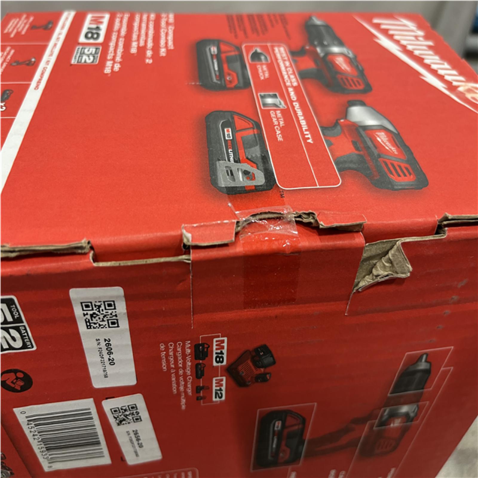 NEW - Milwaukee 18V Lithium-Ion Cordless Drill Driver/Impact Driver Combo Kit