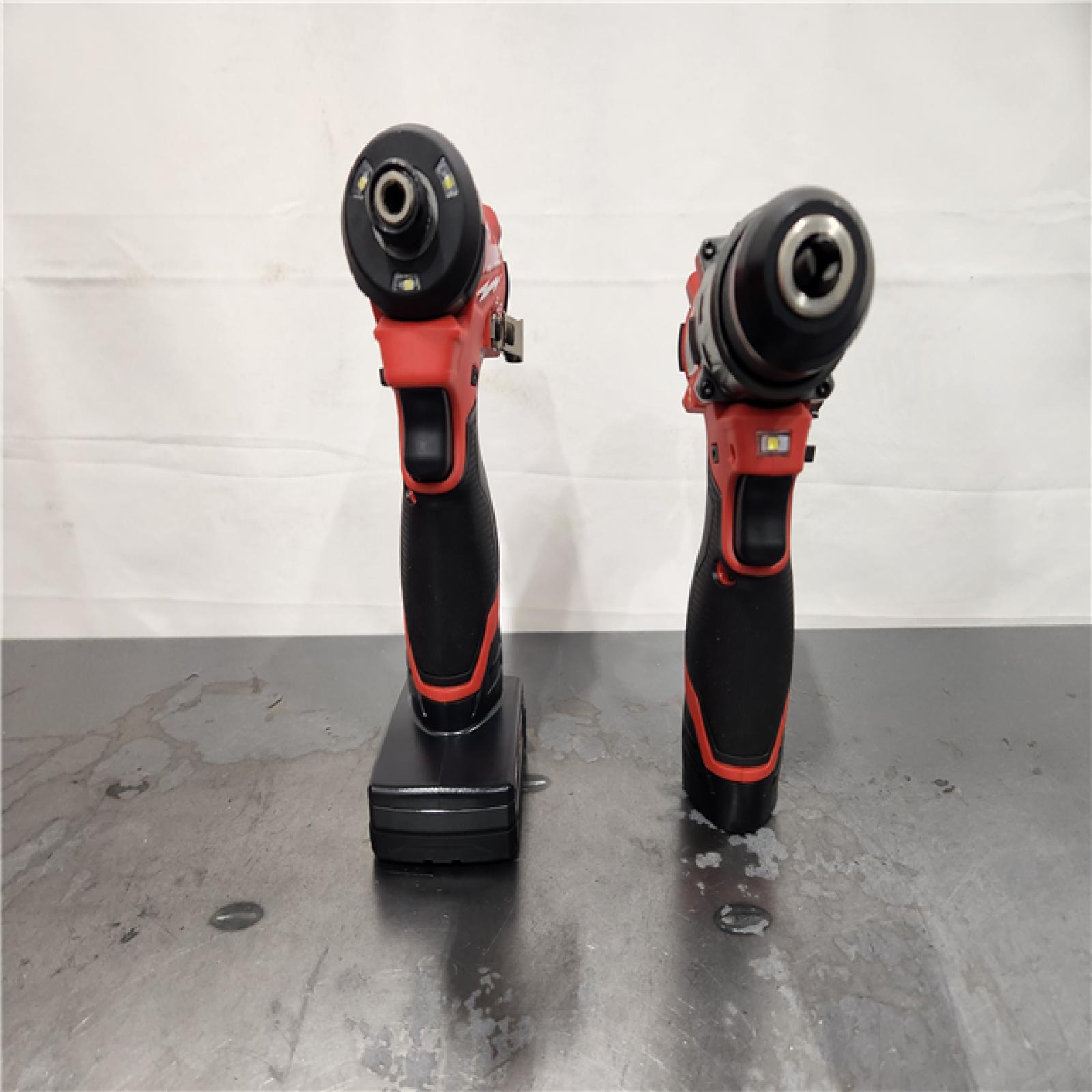 AS-IS- Milwaukee 12V Brushless Hammer Drill and Impact Driver Combo Kit