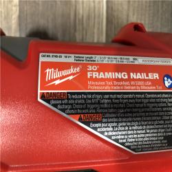 AS-IS Milwaukee FUEL 3-1/2 in. 18-Volt 30-Degree Lithium-Ion Brushless Cordless Framing Nailer (Tool-Only)