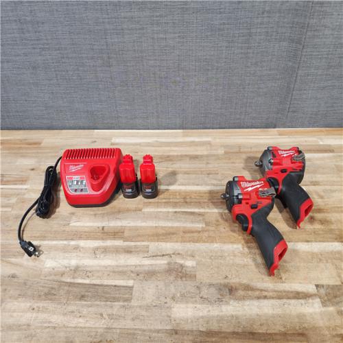 HOUSTON LOCATION - AS-IS MILWAUKEE 2 TOOL COMBO KIT W/ (2) BATTERY & CHARGER