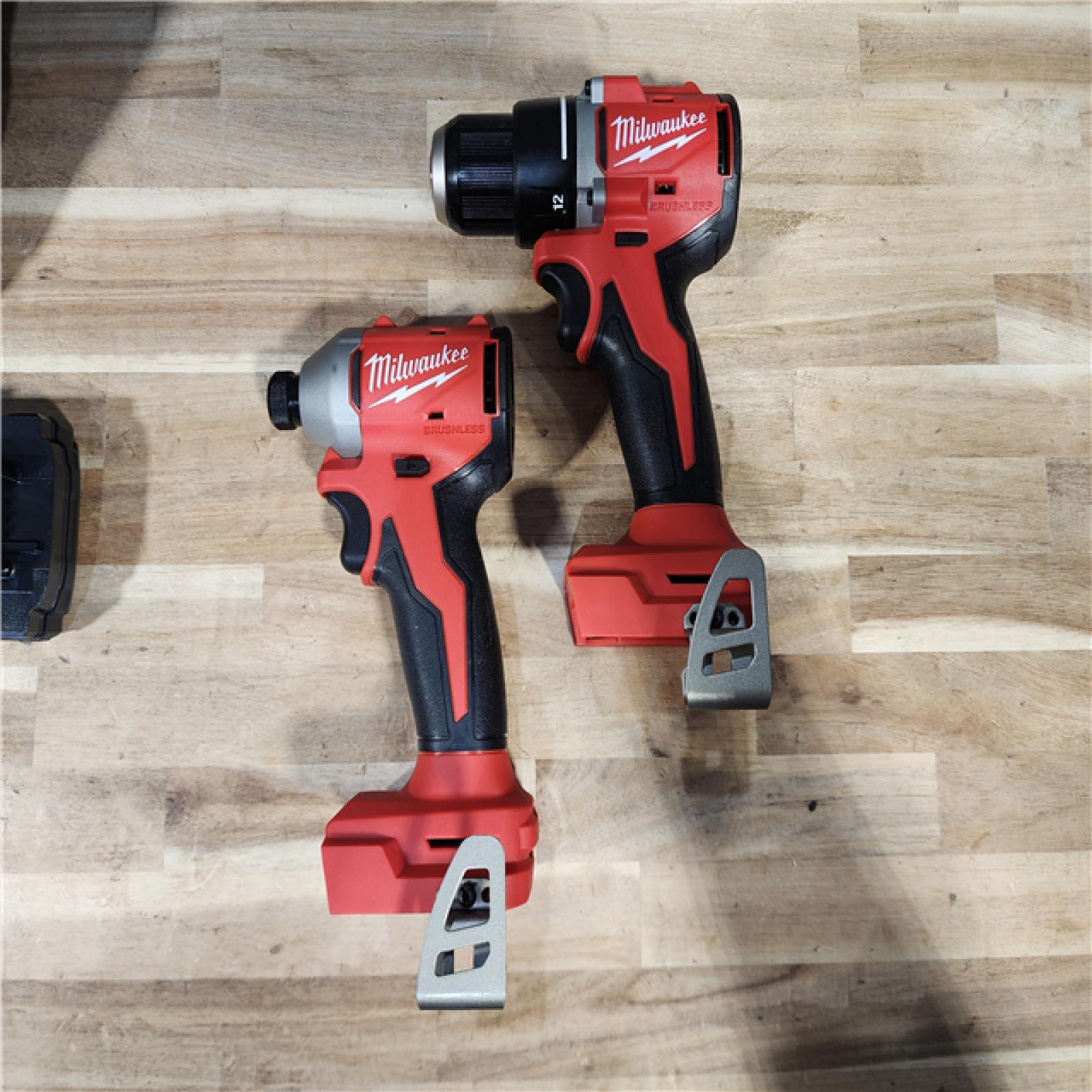 HOUSTON LOCATION - AS-IS Milwaukee M18 18V Lithium-Ion Brushless Cordless Compact Drill/Impact Combo Kit