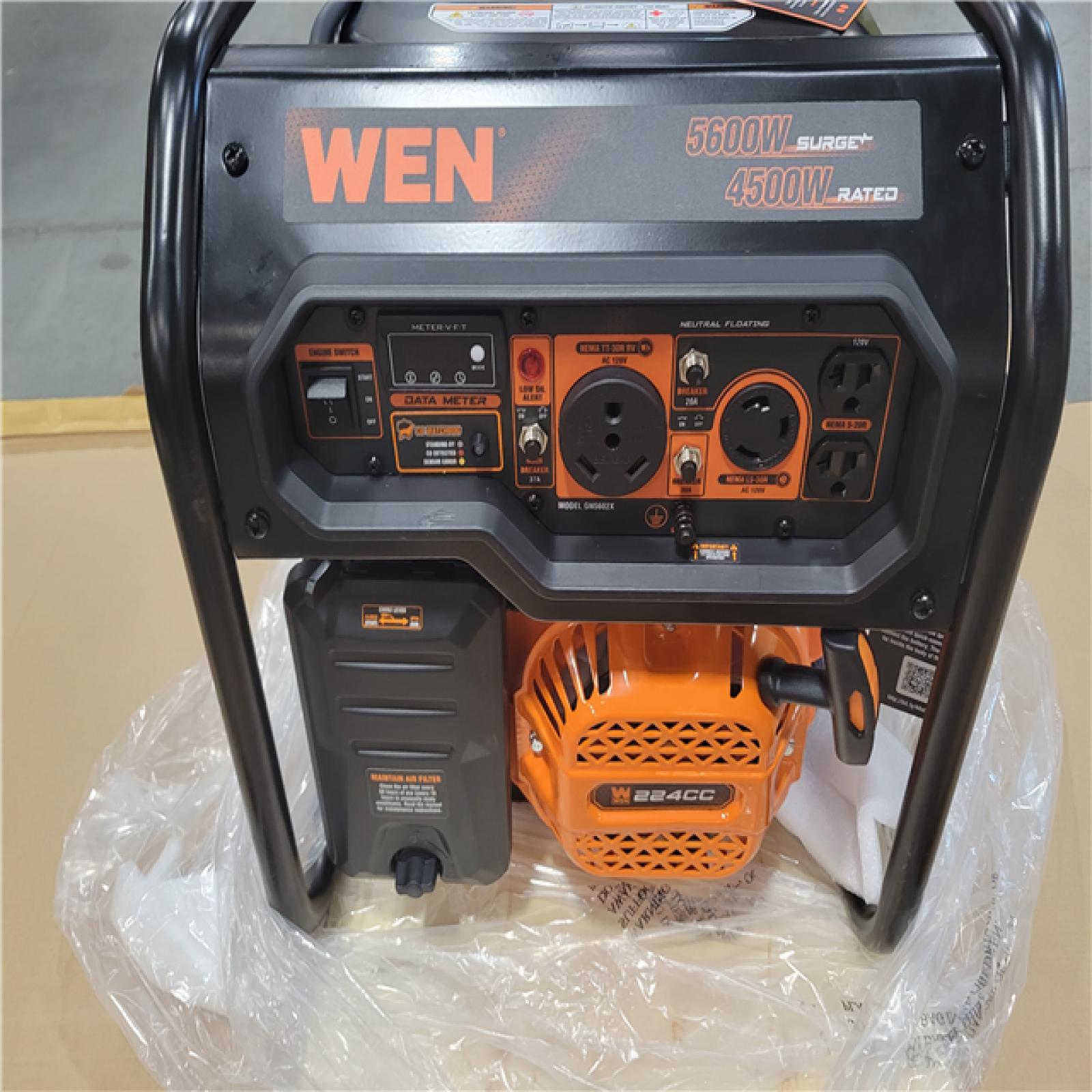 CALIFORNIA AS-IS NEW WEN 5600 ELECTRIC START PORTABLE GENERATOR