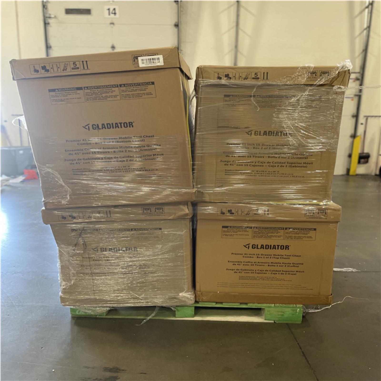 DALLAS LOCATION- AS-IS GLADIATOR MOBILE TOOL CHEST COMBO PALLET-(2 COMBO)