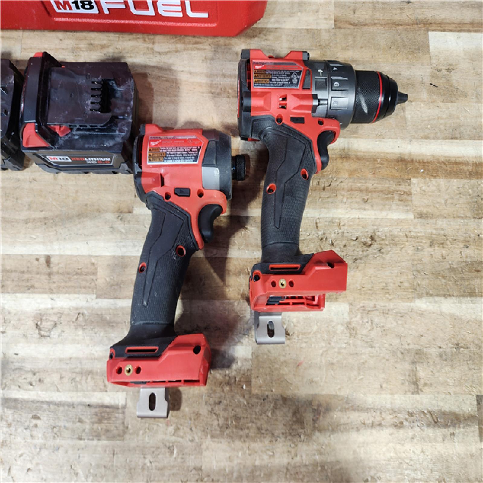 HOUSTON LOCATION - AS - IS Milwaukee FUEL 18V Lithium-Ion Brushless Cordless Hammer Drill and Impact Driver Combo Kit