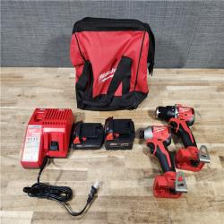 HOUSTON LOCATION - AS - IS Milwaukee 18-Volt Lithium-Ion Brushless Cordless Compact Hammer Drill/Impact Combo Kit