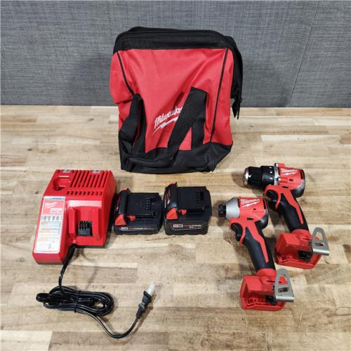 HOUSTON LOCATION - AS - IS Milwaukee 18-Volt Lithium-Ion Brushless Cordless Compact Hammer Drill/Impact Combo Kit