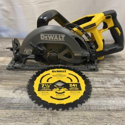 AS-IS DEWALT FLEXVOLT 60V MAX Cordless Brushless 7-1/4 in. Wormdrive Style Circular Saw (Tool Only)