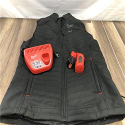 AS-IS Milwaukee Women's Large 12-Volt Lithium-Ion Cordless Axis Black Heated Vest Kit