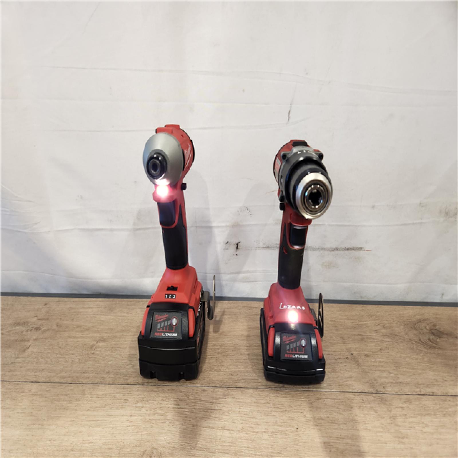 AS-IS- Milwaukee 18-Volt Lithium-Ion Brushless Cordless Compact Hammer Drill/Impact Combo Kit