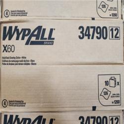 PHoenix Location NEW Wypall GeneralClean X60 Cloths Multi-Task Cleaning Wipes (34790), Strong and Absorbent Towels, White 126 Sheets Per Box Pallet (33-Boxes)