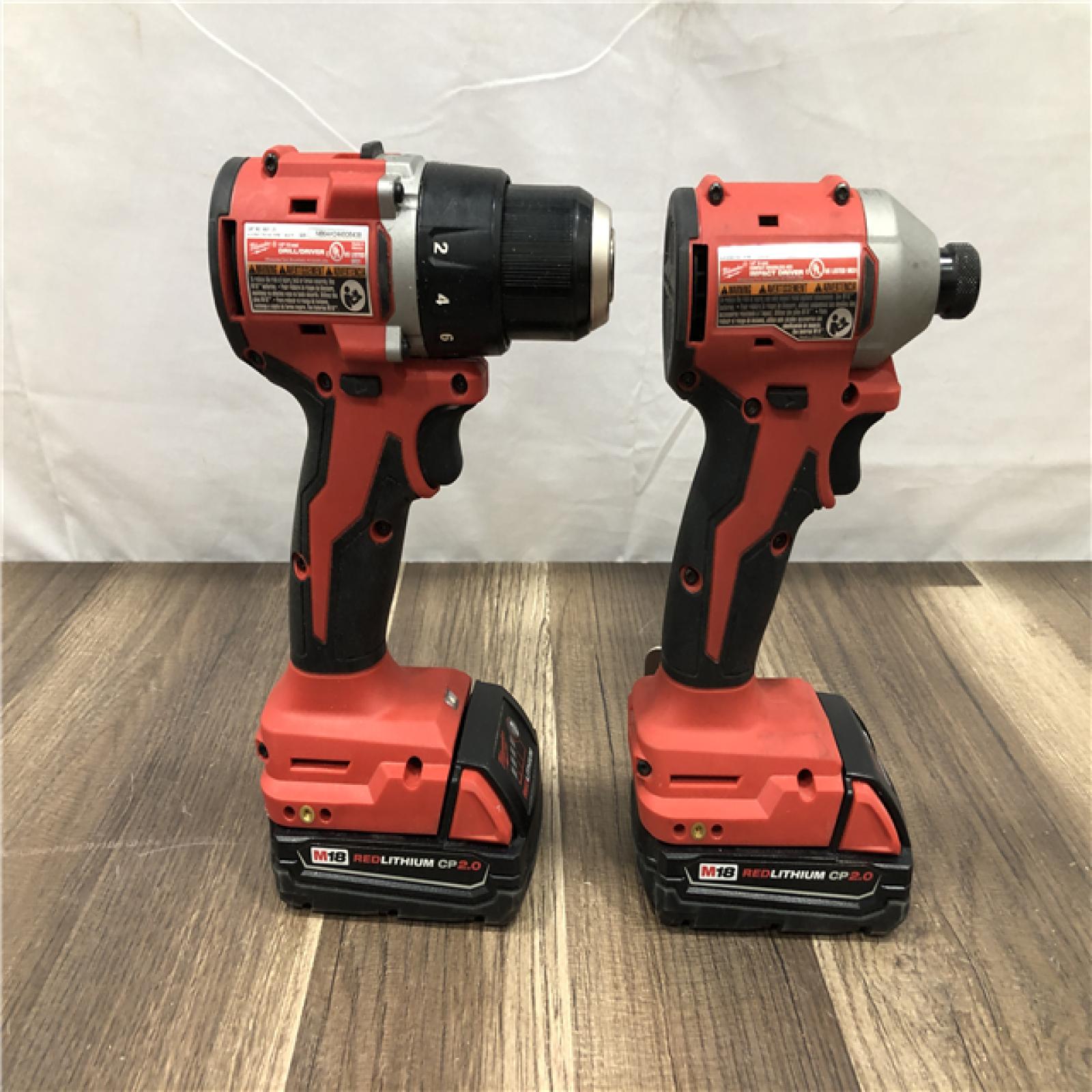 AS-IS Milwaukee 18V Lithium-Ion Brushless Cordless Compact Drill/Impact Combo Kit