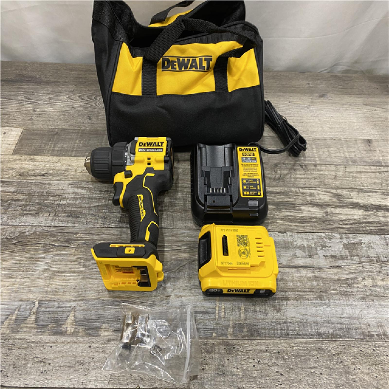 AS-IS DEWALT Atomic 20V Lithium-Ion Cordless Compact 1/2 in. Drill/Driver Kit