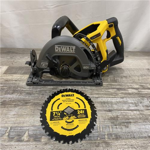 AS-IS DEWALT FLEXVOLT 60V MAX Cordless Brushless 7-1/4 in. Wormdrive Style Circular Saw (Tool Only)