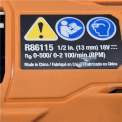 AS-IS RIDGID 18V Cordless 1/2 in. Hammer Drill/Driver Kit