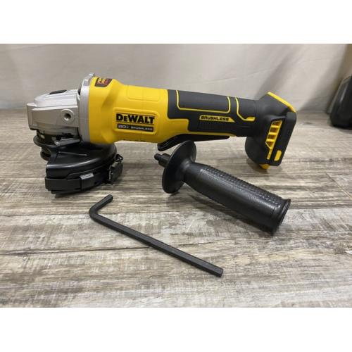 AS-IS DEWALT 20V MAX Cordless Brushless 4-1/2 in. Angle Grinder with Paddle Switch (Tool Only)