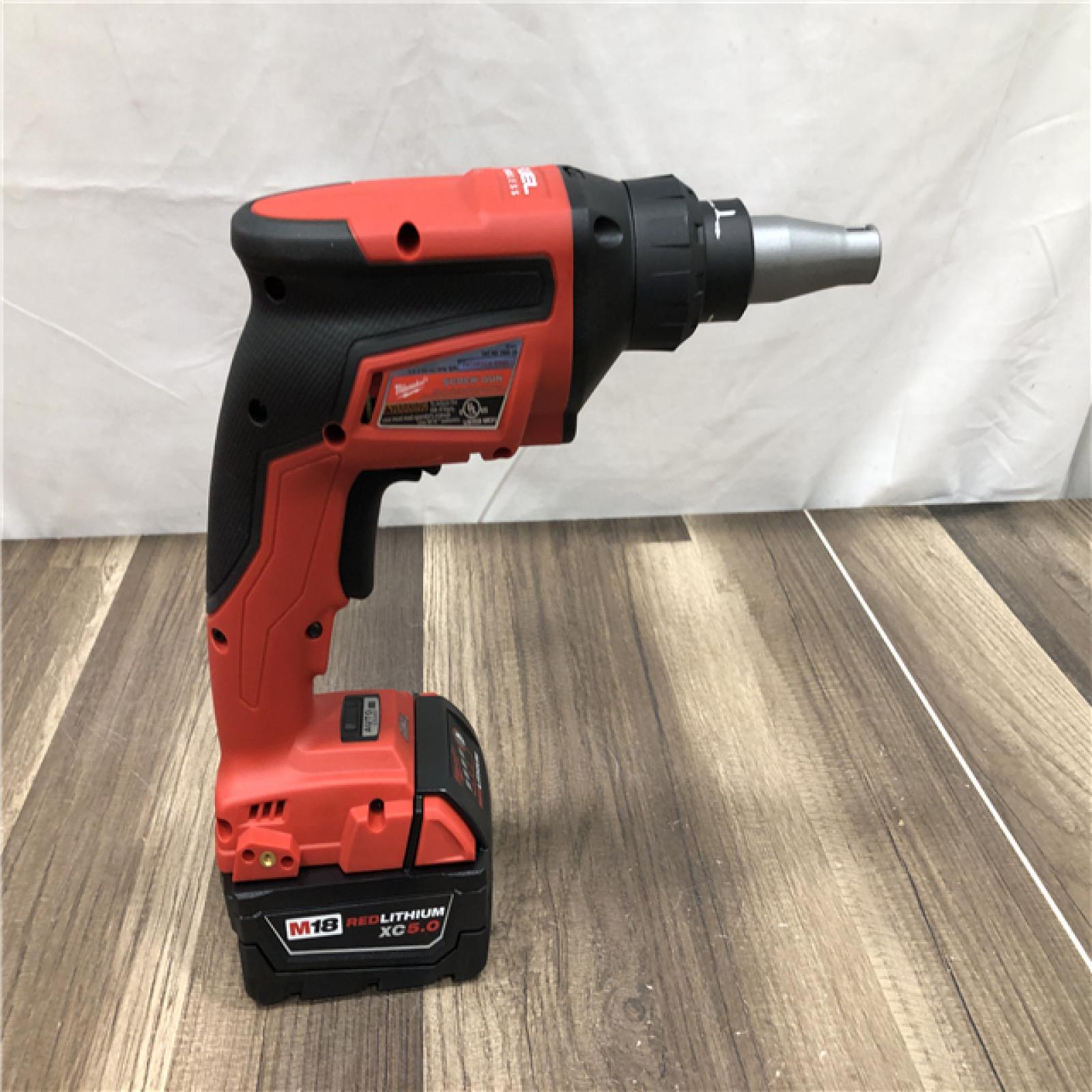 AS-IS Milwaukee  FUEL 18V Lithium-Ion Brushless Cordless Drywall Screw Gun Kit