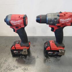 AS-IS- MILWAUKEE FUEL 18V Lithium-Ion Brushless Cordless Hammer Drill and Impact Driver Combo Kit