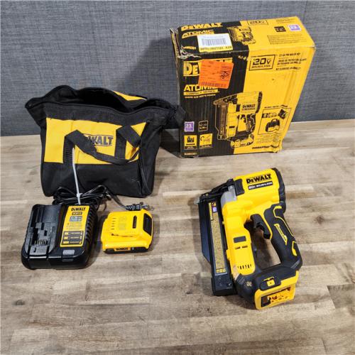 HOUSTON LOCATION - AS-IS DEWALT ATOMIC 20V MAX Lithium Ion Cordless 23 Gauge Pin Nailer Kit with 2.0Ah Battery and Charger