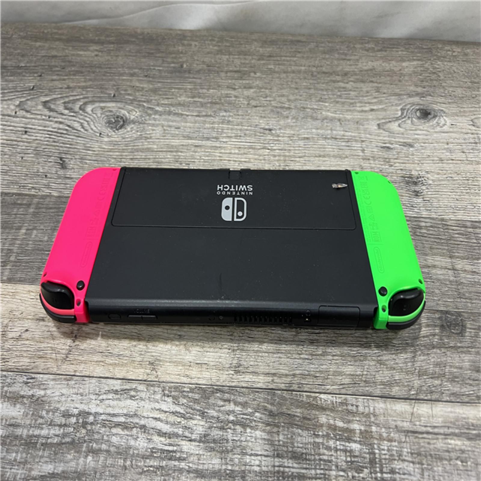 AS-IS Nintendo Switch W\Joy-Con Neon Pink/Neon Green