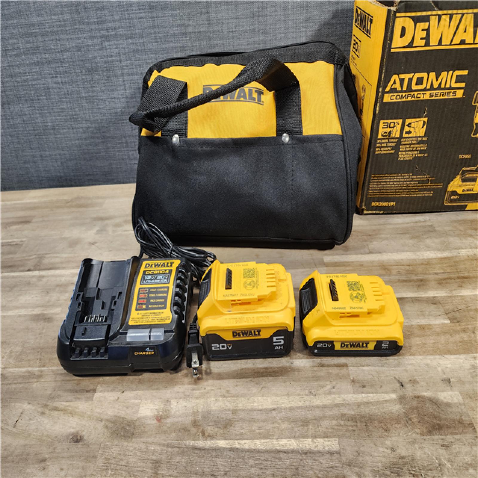 HOUSTON LOCATION - AS-IS DEWALT 2 TOOL COMBO KIT W/ (2) BATTERY & CHARGER