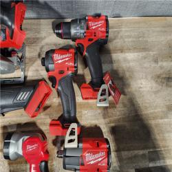 HOUSTON LOCATION - AS-IS (APPEARS LIKE NEW) Milwaukee M18 FUEL 18V Lithium-Ion Brushless Cordless Combo Kit with Two 5.0 Ah Batteries  1 Charger  2 Tool Bags (7-Tool)