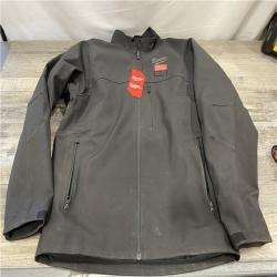 AS-IS Milwaukee Men's Medium 12-Volt Lithium-Ion Cordless Tough Shell Black Heated Jacket Kit