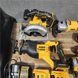 HOUSTON LOCATION - AS-IS DEWALT 7 TOOL COMBO KIT W/ (2) BATTERY & CHARGER