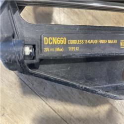 AS-IS DEWALT 20V MAX XR 16-Gauge Electric Cordless Angled Finishing Nailer Kit
