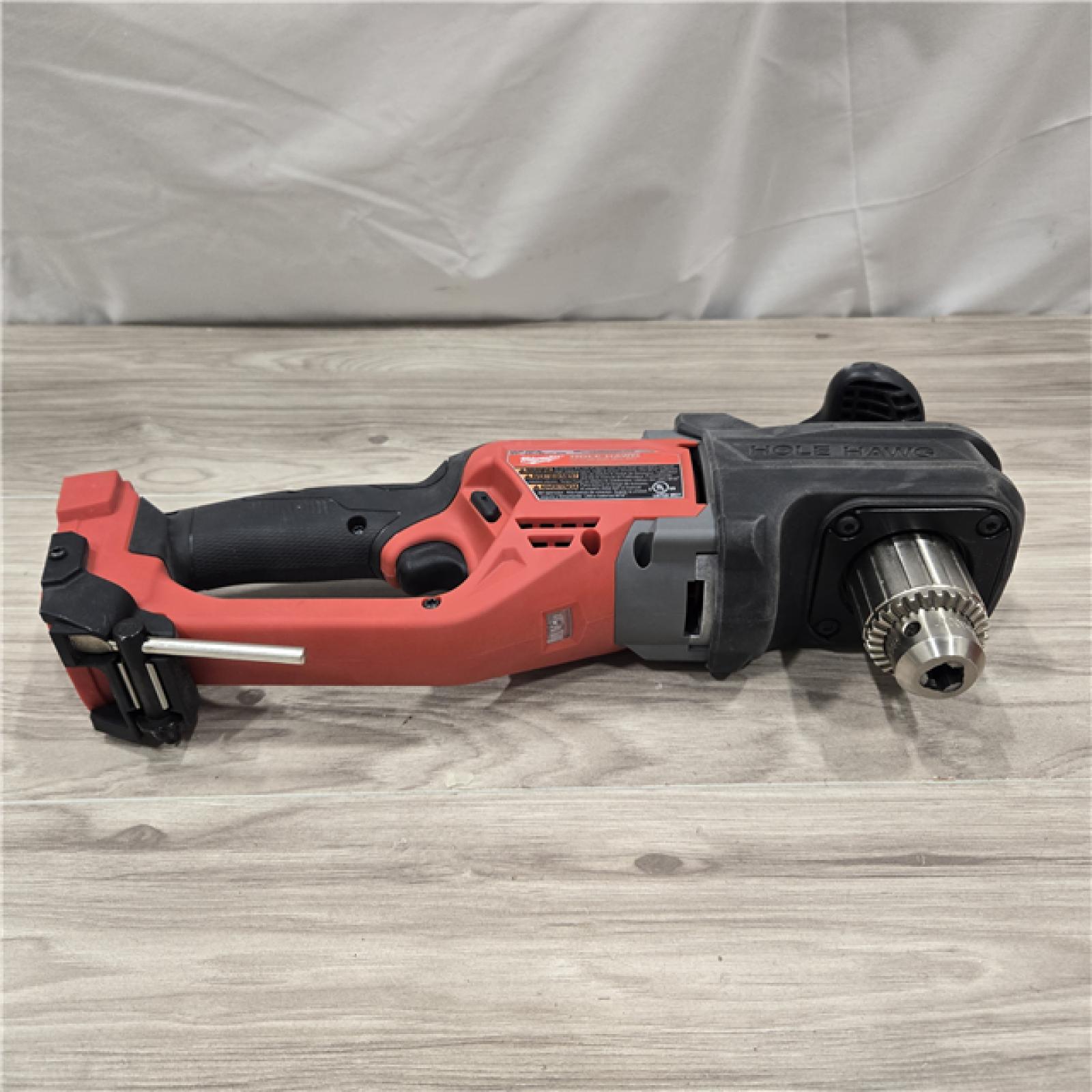 AS-IS Milwaukee M18 18V Fuel Hole Hawg 1/2  Right Angle Drill 2807-20 (Tool-Only)