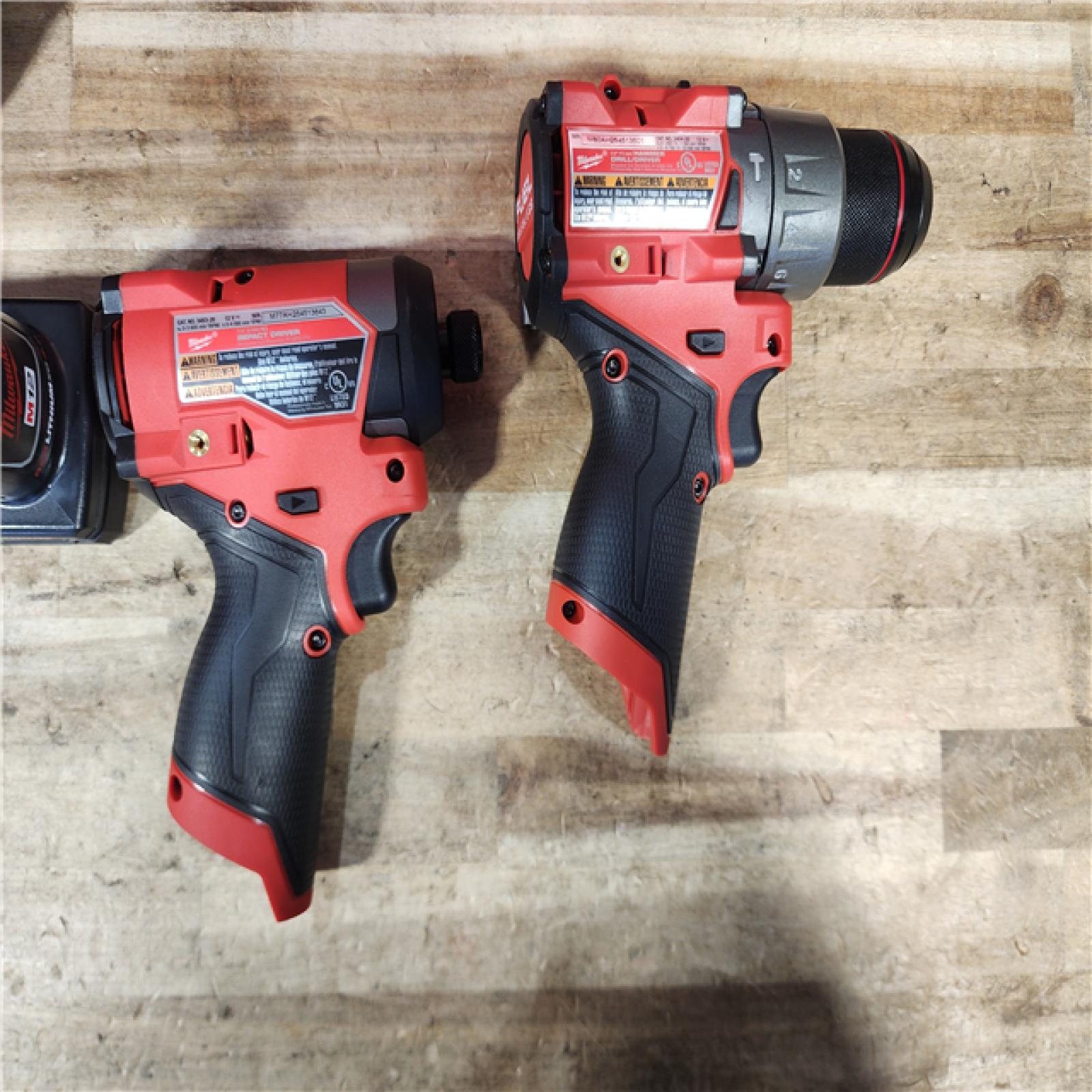 HOUSTON LOCATION - AS - IS Milwaukee FUEL 12-Volt Lithium-Ion Brushless Cordless Hammer Drill and Impact Driver Combo Kit