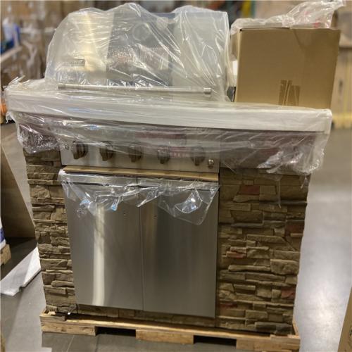 DALLAS LOCATION - SPIRE 5-Burner Built-In Propane Gas Stone Island Grill in Terra Rosa
