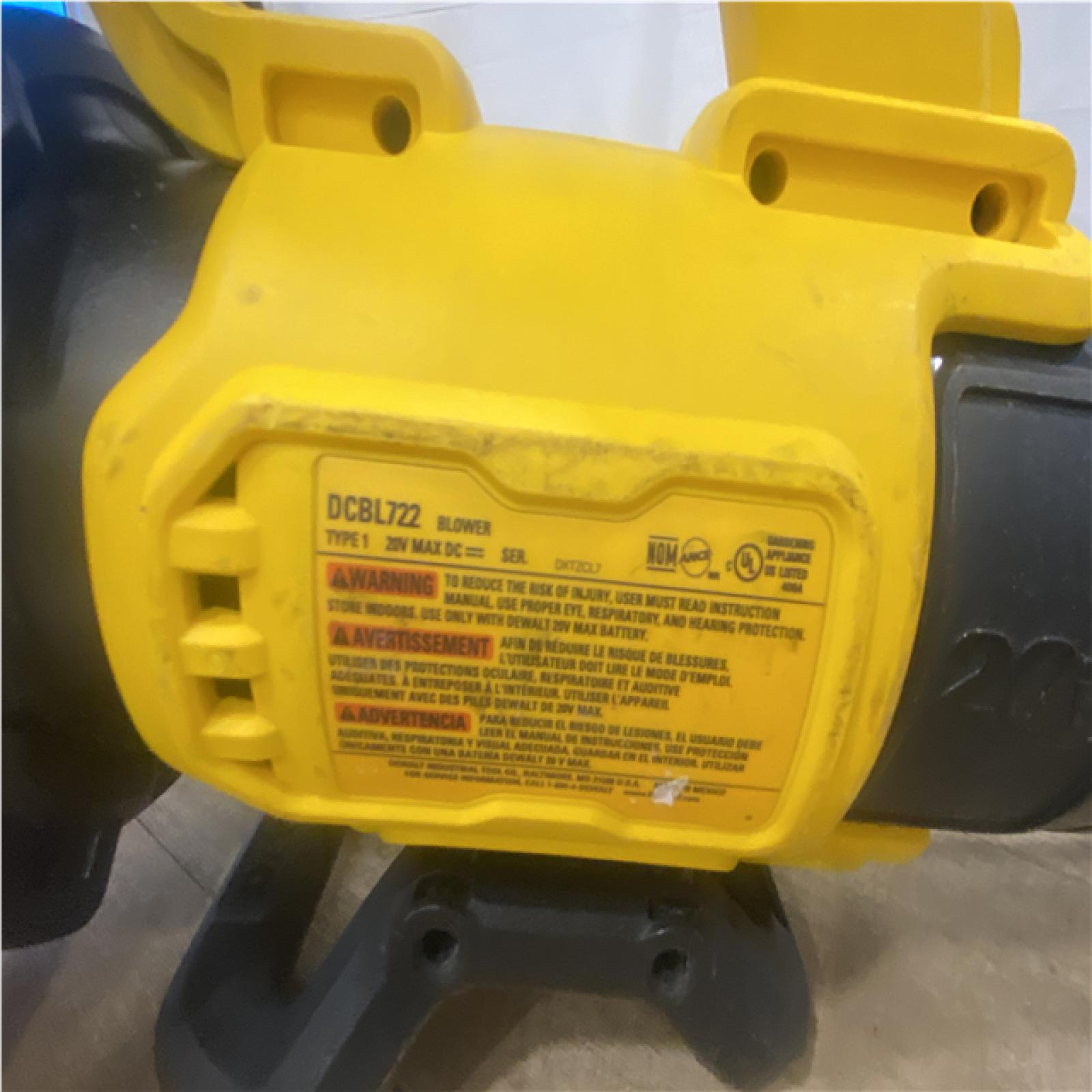 as-is DEWALT 20V MAX 125 MPH 450 CFM Brushless Cordless Handheld Leaf Blower with Concentrator Nozzle (Tool Only)