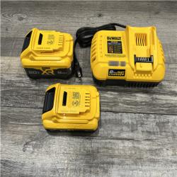 AS-IS DEWALT 20V XR Lithium-Ion Starter Pack with 8.0 Ah and 4.0 Ah Battery Packs and Charger