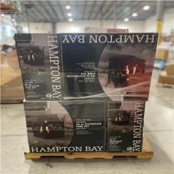 DALLAS LOCATION - Hampton Bay Westbury 25.98 in.W Black Steel Wood Outdoor Fire Pit with Cover PALLET-( 8 UNITS)