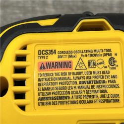 AS-IS DEWALT ATOMIC 20V MAX Cordless Brushless Oscillating Multi Tool Kit