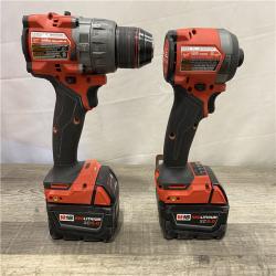 AS-IS Milwaukee FUEL 18V Lithium-Ion Brushless Cordless Hammer Drill and Impact Driver Combo Kit