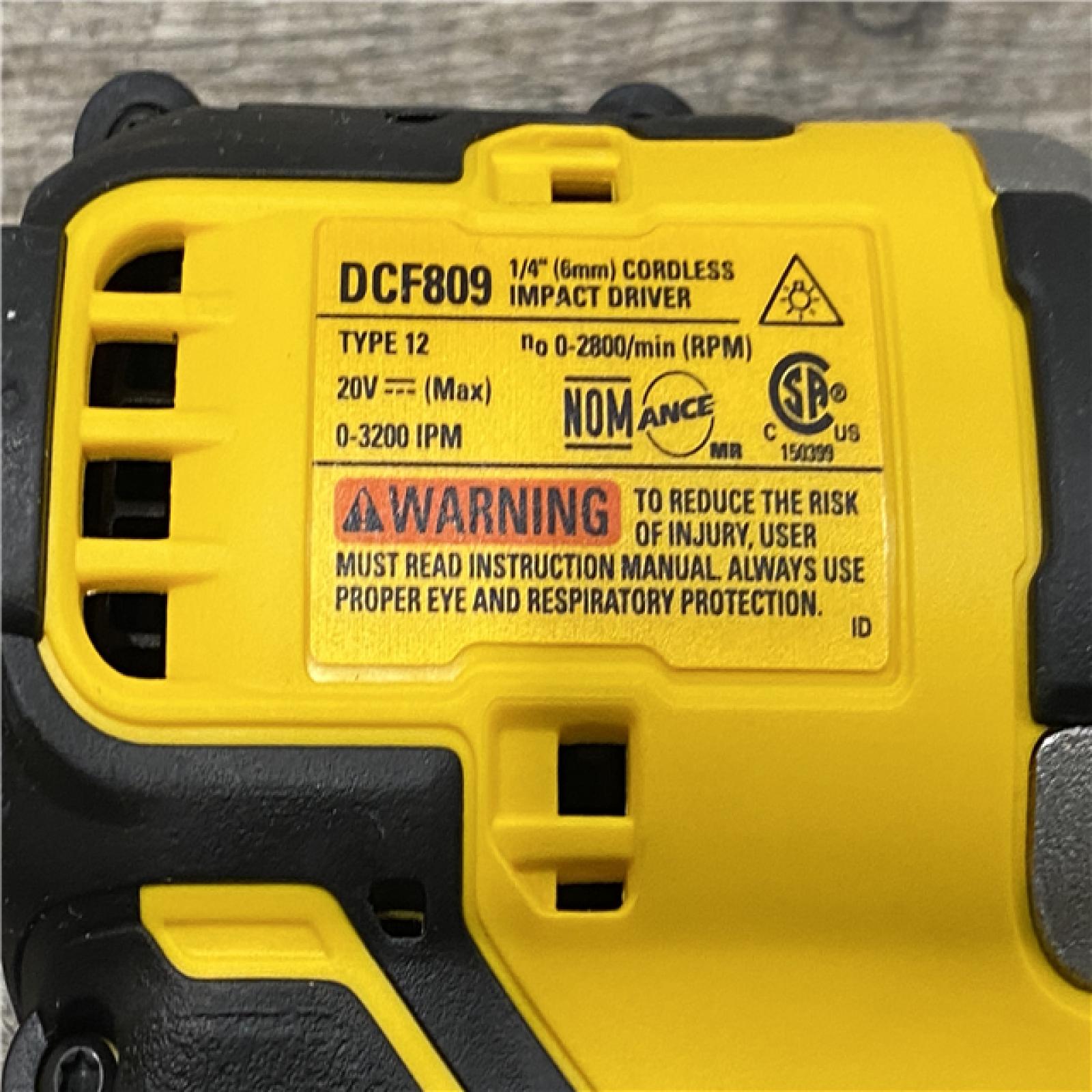 AS-IS DEWALT Atomic 20V Max Lithium-Ion Brushless Cordless Compact 1/4 in. Impact Driver Kit