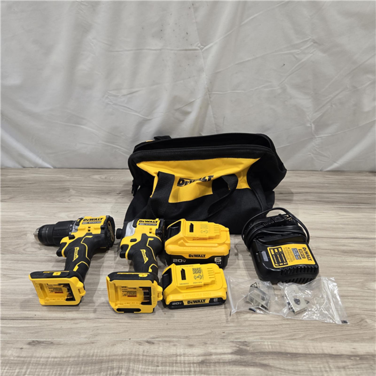 AS-IS DeWalt 20V MAX Atomic Cordless 2 Tool Compact Hammer Drill and Impact Driver Kit