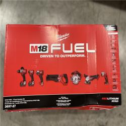 NEW! - Milwaukee M18 FUEL 18V Lithium-Ion Brushless Cordless Combo Kit with Two 5.0 Ah Batteries  1 Charger  2 Tool Bags (7-Tool)
