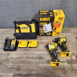 HOUSTON LOCATION - AS-IS Dewalt DCK225D2 20V MAX ATOMIC Compact Cordless Drill Driver and Impact Driver Combo Kit