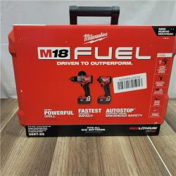 AS-IS Milwaukee M18 FUEL 18V Lithium-Ion Brushless Cordless Hammer Drill and Impact Driver Combo Kit (2-Tool) with 2 Batteries
