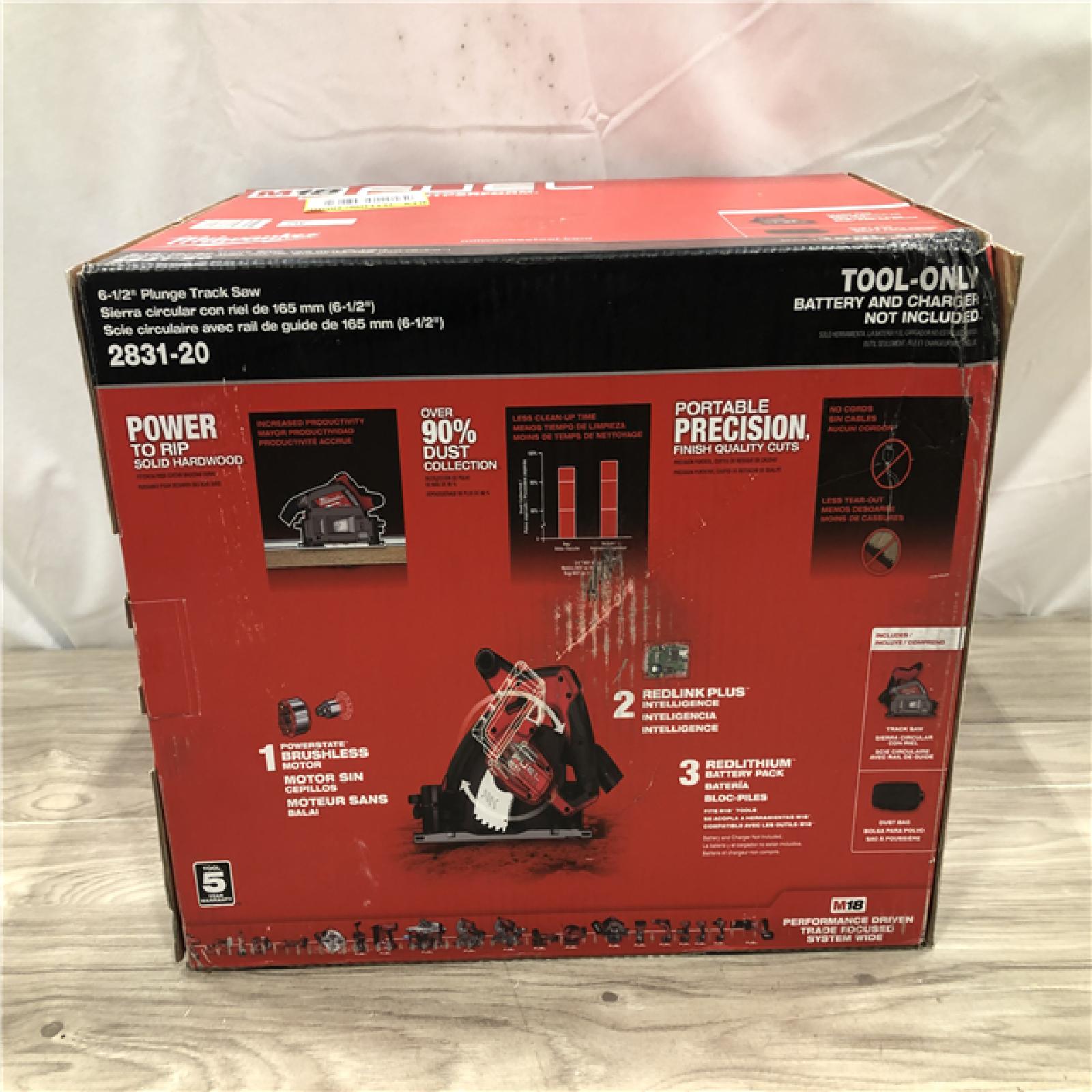 NEW! - Milwaukee FUEL 18V Lithium-Ion Cordless 6-1/2 in. Plunge Cut Track Saw (Tool-Only)