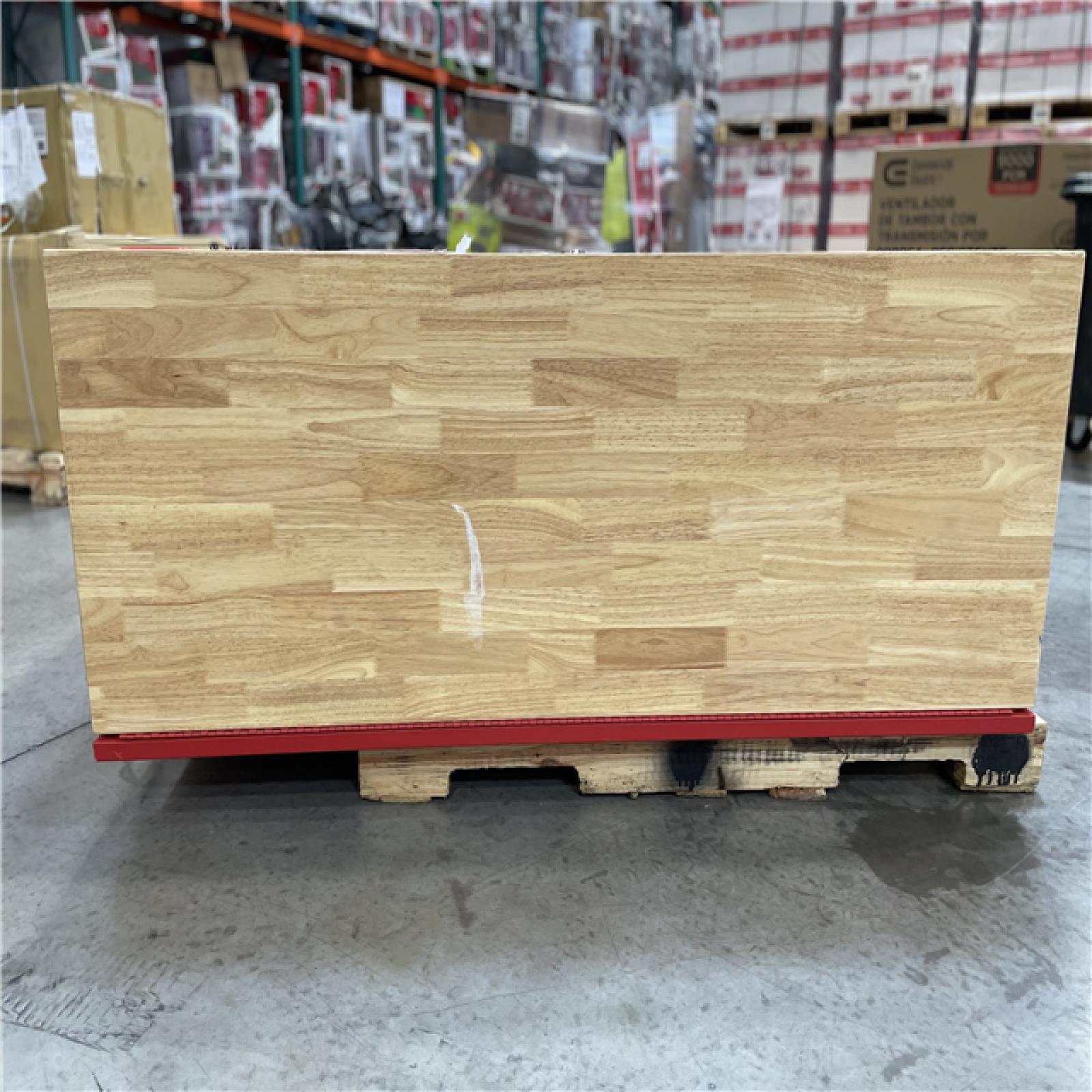 DALLAS LOCATION - AS-IS MILWAUKEE High Capacity 61 in. W x 22.1 in D 11-Drawer Mobile Workbench Cabinet with Solid Wood Top and Pegboard
