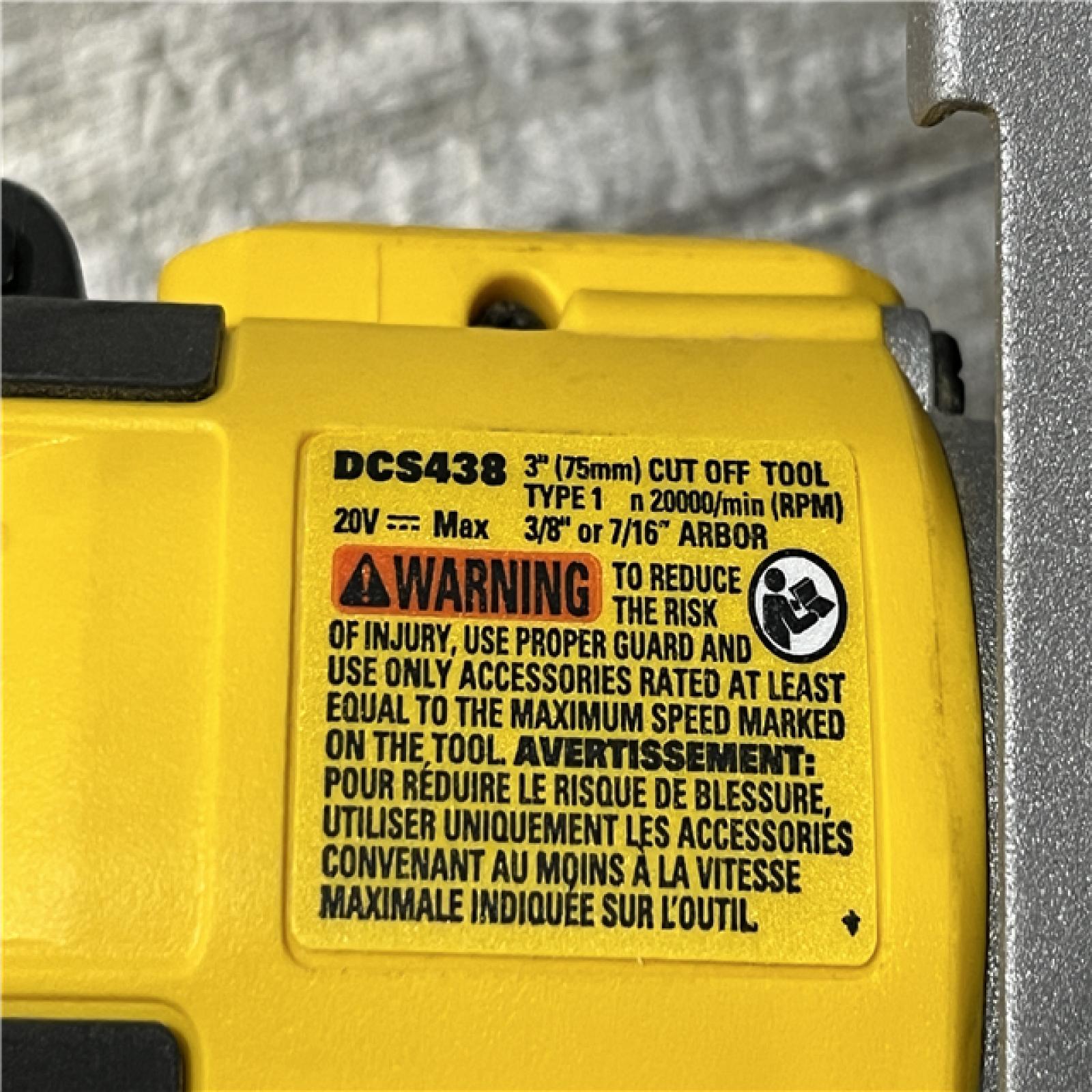 AS-IS DEWALT 20V XR Cordless 3 in. Cut-Off Tool (Tool Only)