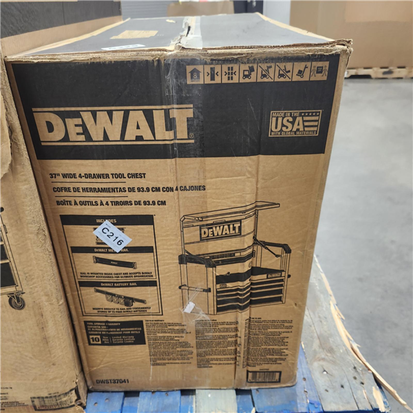 Dallas Location - As-Is DEWALT 37 in. W x 19 in. D 4-Drawer Top Tool Chest