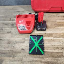 HOUSTON LOCATION - AS-IS Milwaukee 12-Volt Lithium-Ion Cordless Green 250 ft. 3-Plane Laser Level Kit