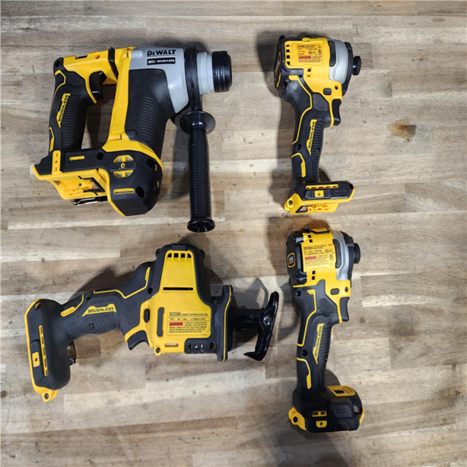HOUSTON LOCATION - AS-IS DEWALT 4 TOOL COMBO KIT W/ (2) BATTERY & CHARGER